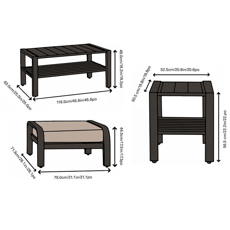 ATLeisure Catalina 8 Piece Deep Seating Patio Set Costco UK