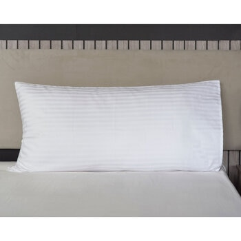 Hotel Suite 540 Thread Count Bolster King Size Pillowcase 2 Pack in White, 50 x 90 cm