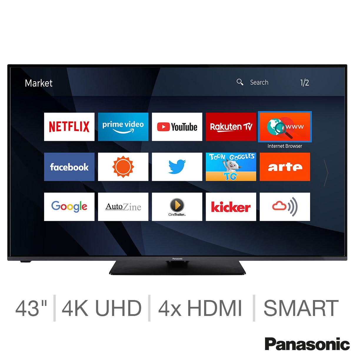 Panasonic TX43HX580B 43 Inch 4K Ultra HD Smart TV Costco UK