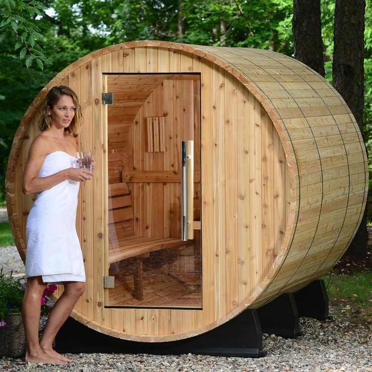 Almost Heaven Yukon 6 Person Barrel Steam Sauna | Costco UK