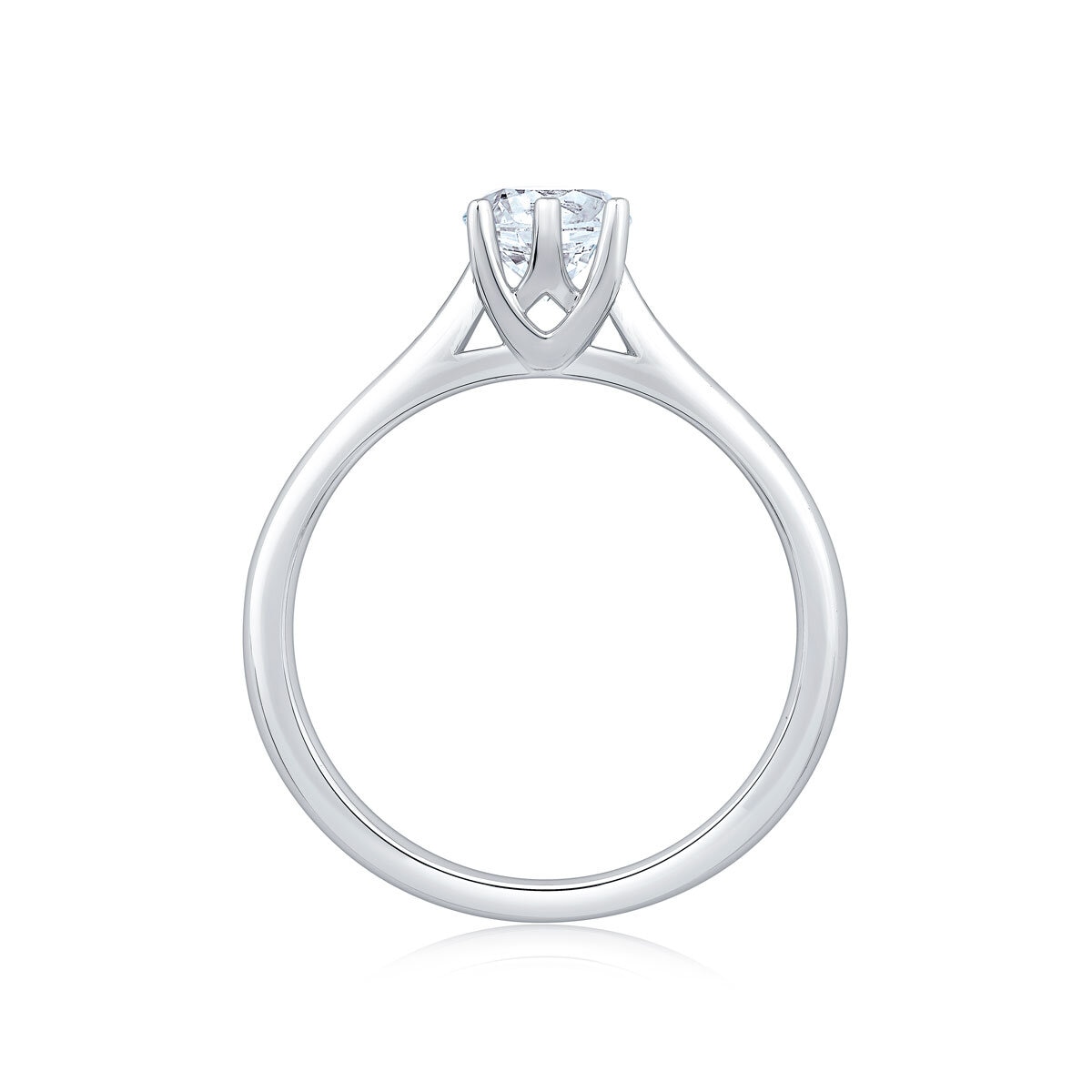 0.50ct Round Brilliant Cut Diamond Solitaire Ring, Platinum