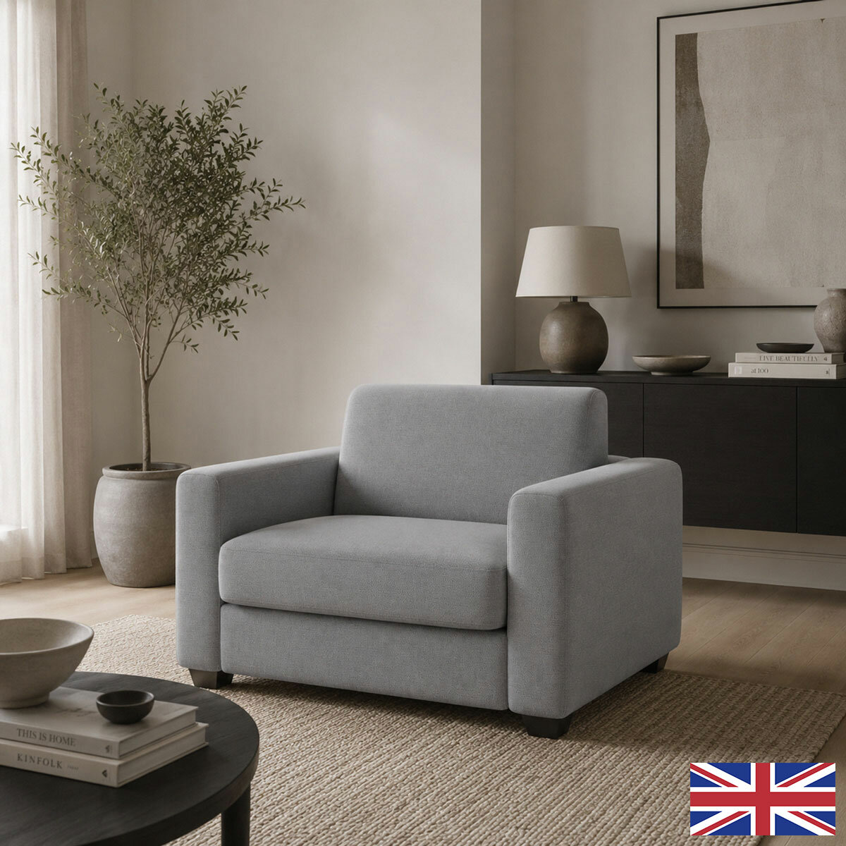 Lucas Grey Fabric Snuggler Sofa Bed Lucas Grey Fabric Snuggler Sofa Bed