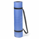 Studio image of the Adidas Yoga Mat in Purple with the carry strap Studio image of the Adidas Yoga Mat in Purple with the carry strap