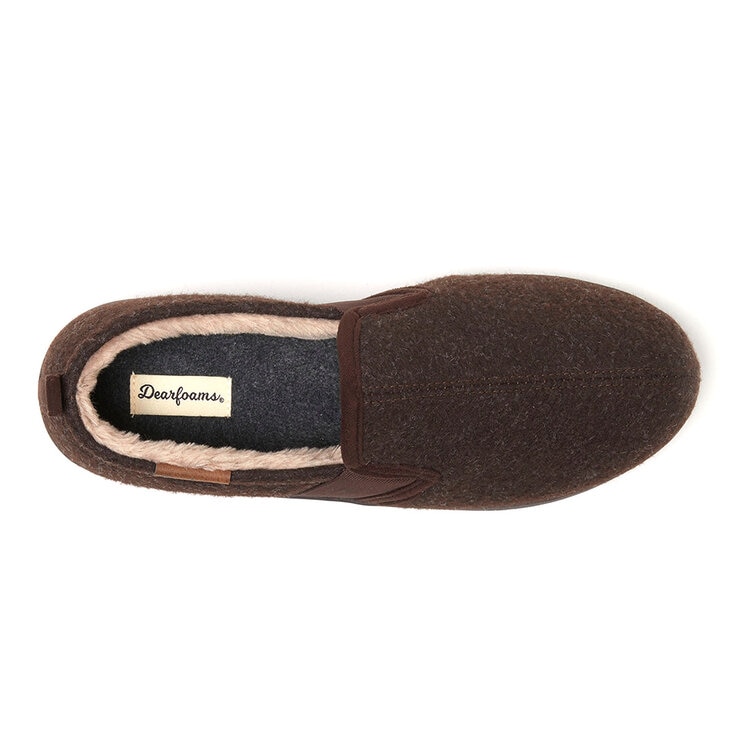 Dearfoam Mens Felted Closed Back Slipper