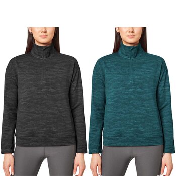 Mondetta Jacquard Quarter Zip Sweatshirt in 2 Colours and 4 Sizes