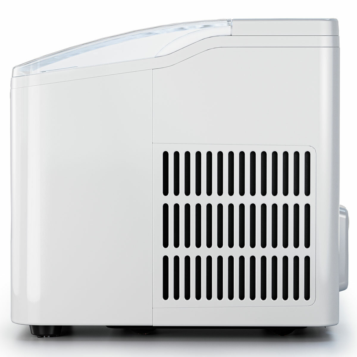 Side profile of Pro Breeze Ice Cube Maker in white Side profile of Pro Breeze Ice Cube Maker in white