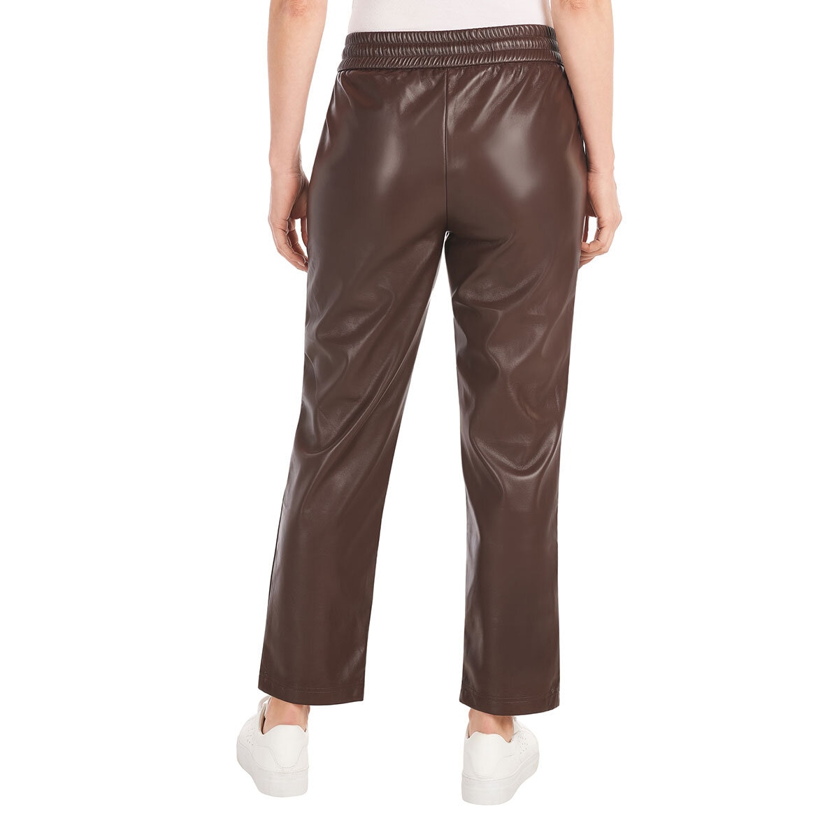 Hilary Radley Faux Leather Pant in Brown - Extra Large