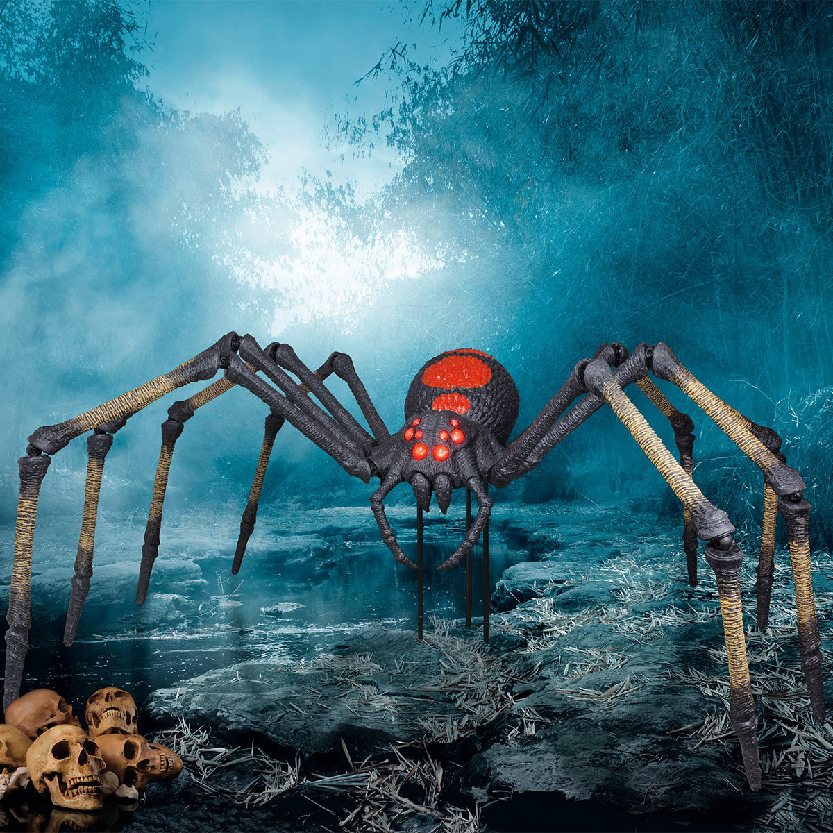 Halloween 4ft (1.2m) Giant Mutant Spider with Lights & Sounds