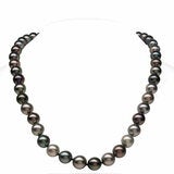 8-10mm Cultured Tahitian Pearl Necklace, 14ct White Gold