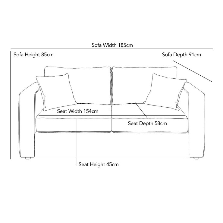 Oxford Grey Fabric Sofa Bed