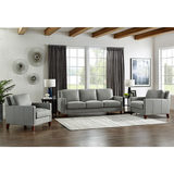 West Park 3 Seater Light Grey Leather Sofa | Costco UK
