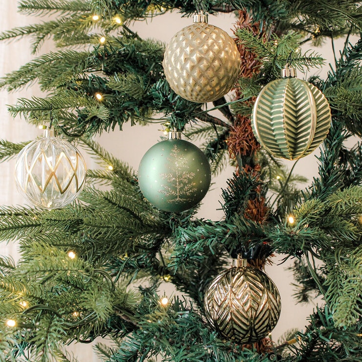 Shatter Resistant Christmas Ornaments - 80 pack
