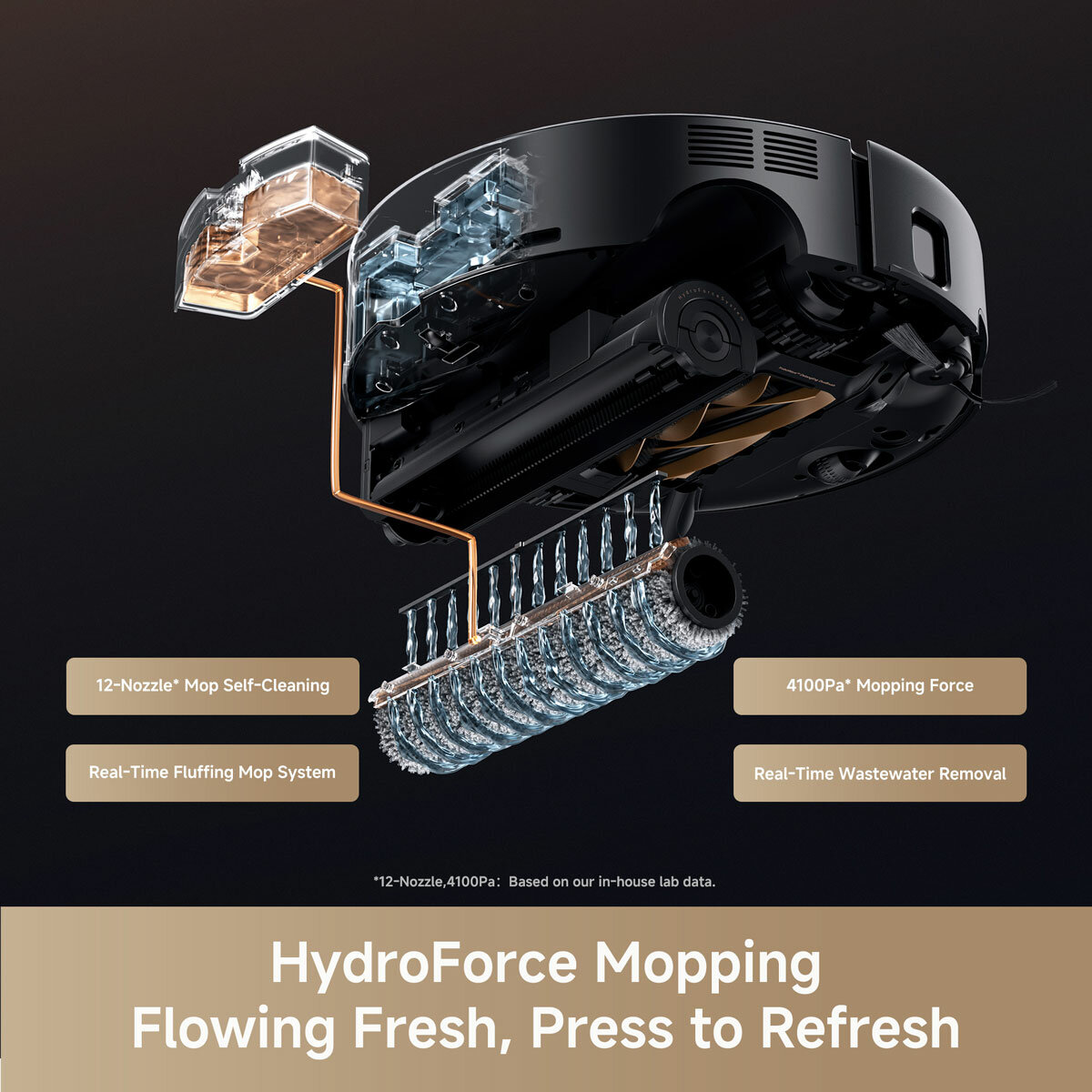 Lifestyle image of MOVA Z60 Ultra Roller Complete Robot with hydroforce mopping