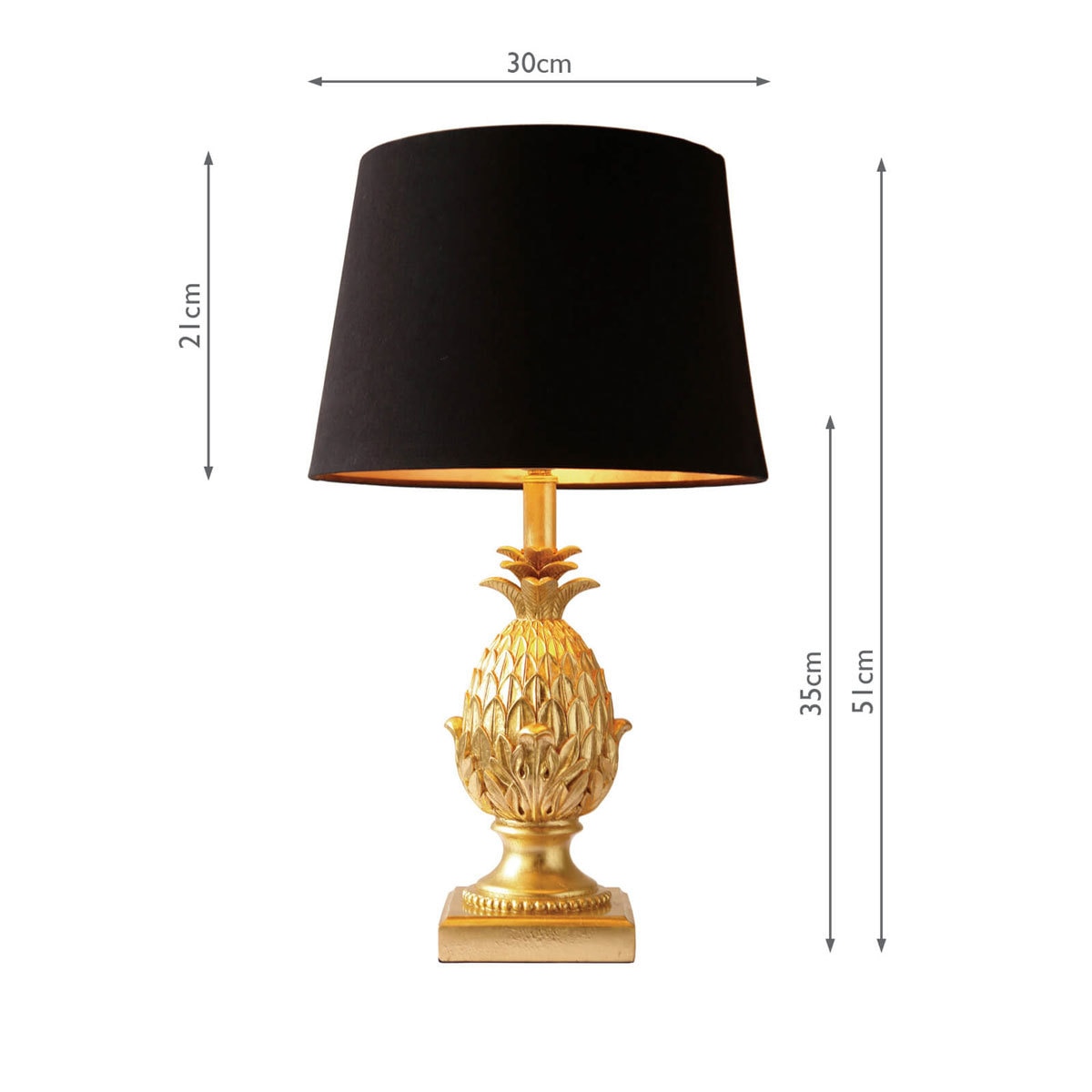 Line Drawing of Dar Pineapple Table Lamp