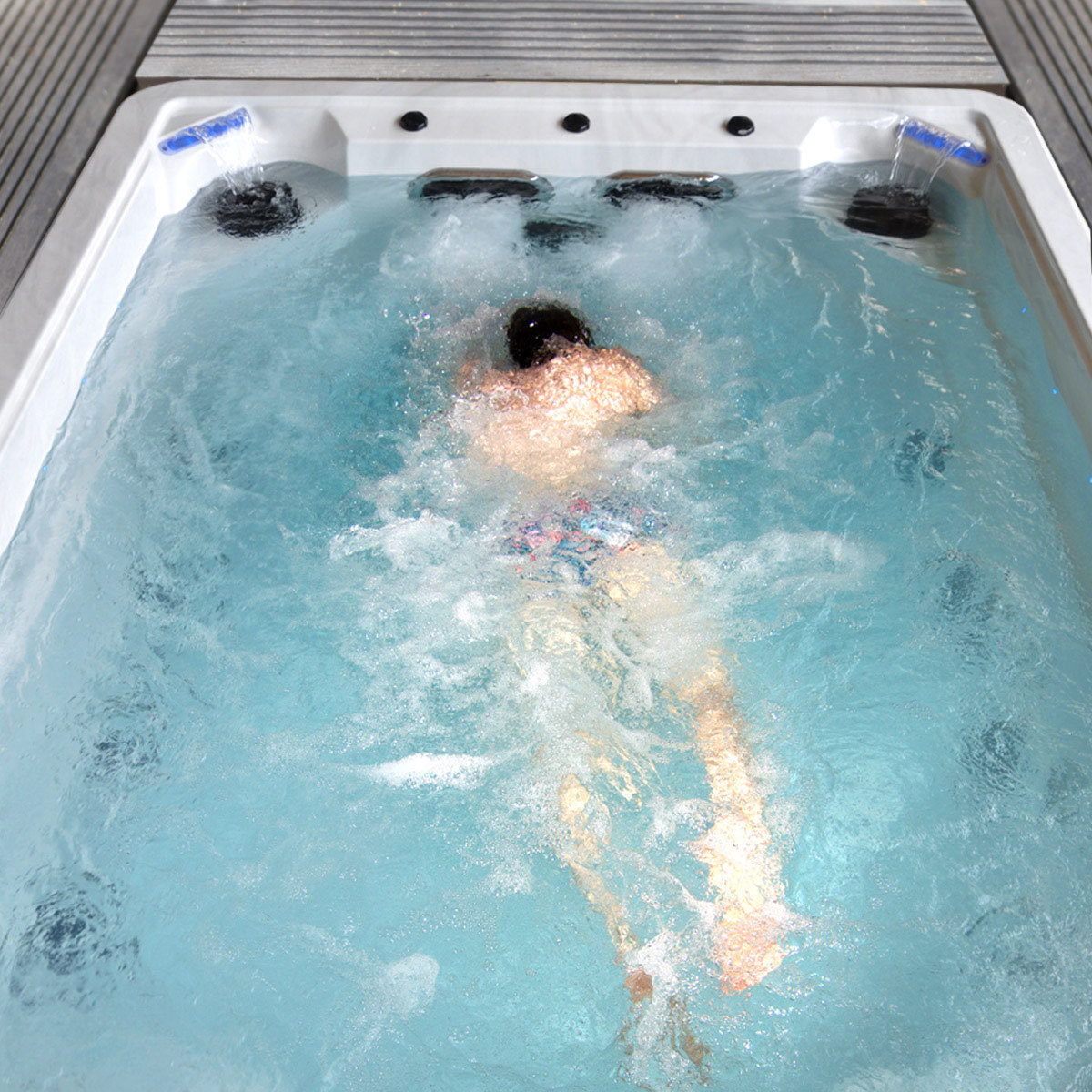 Blue Whale Spa Tidal Stream 13ft (3.95m) 31-Jet 3 Seater Swim Spa - Delivered and Installed