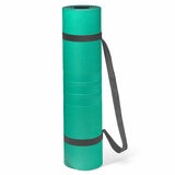 Studio image of the Adidas Yoga Mat in Green with the carry strap Studio image of the Adidas Yoga Mat in Green with the carry strap