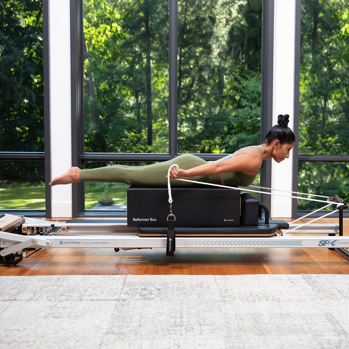 At Home SPX® Reformer Package with Vertical Stand and Cardio Tramp by Merrithew®