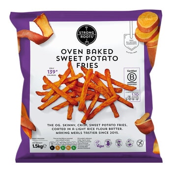 Strong Roots Oven Baked Sweet Potato Fries, 1.5kg
