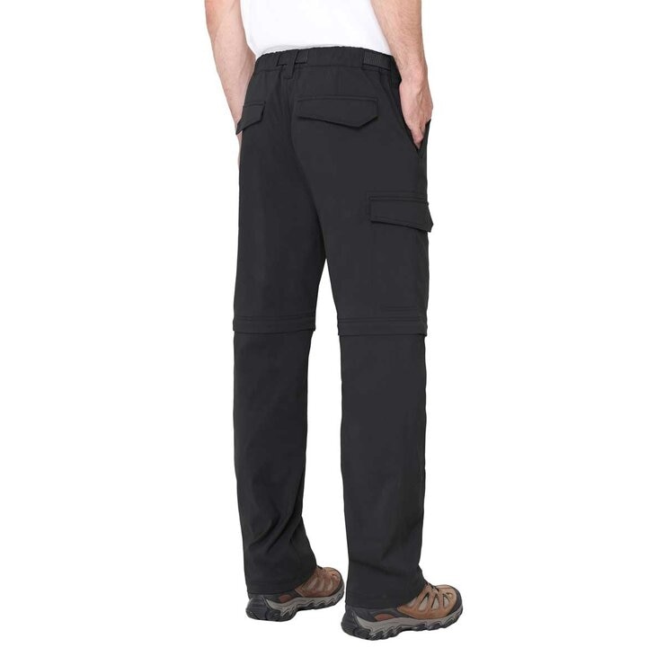 BC Clothing Men's Convertible Pant in Black, Large Regular
