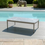 Maze Milan 4 Piece Deep Seating Patio Set in Cool Linen