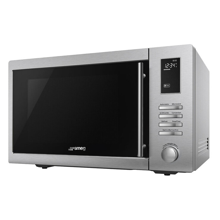 Image of Smeg microwave from 45 degree angle Image of Smeg microwave from 45 degree angle