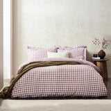 Yard Barton 100% Cotton Berry Gingham Duvet Cover Set in 4 Sizes