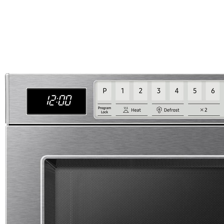 Close up image of Samsung Commerical Microwave 26L control panel Close up image of Samsung Commerical Microwave 26L control panel