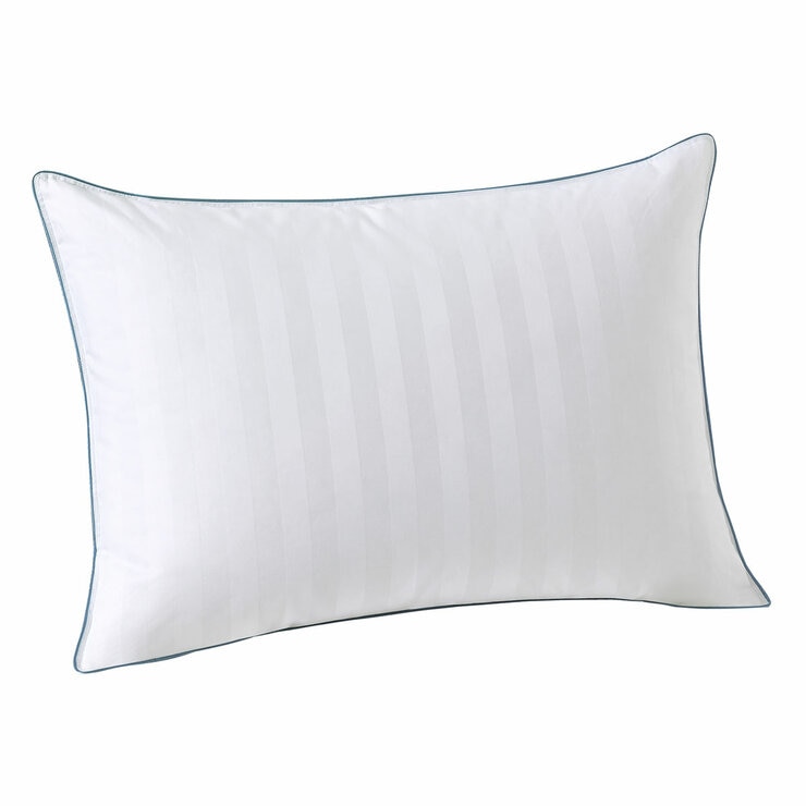 Full standard size pillow angled straight ahead with plain background