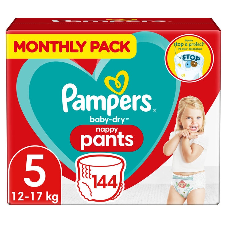 Pampers Baby Dry Pants Size 5, 144 Pack 492099 Pampers Baby Dry Pants Size 5, 144 Pack 492099