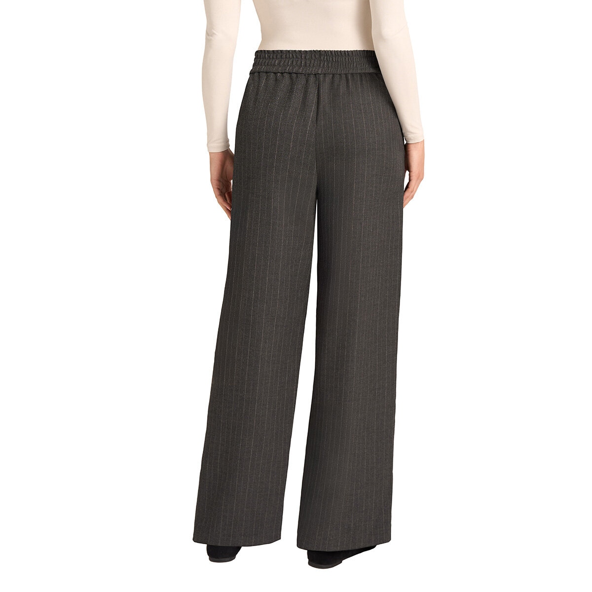 Matty M Women's Pinstripe Pant in Grey