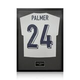 Cole Palmer Signed Framed England Football Shirt with Black Mount Cole Palmer Signed Framed England Football Shirt with Black Mount