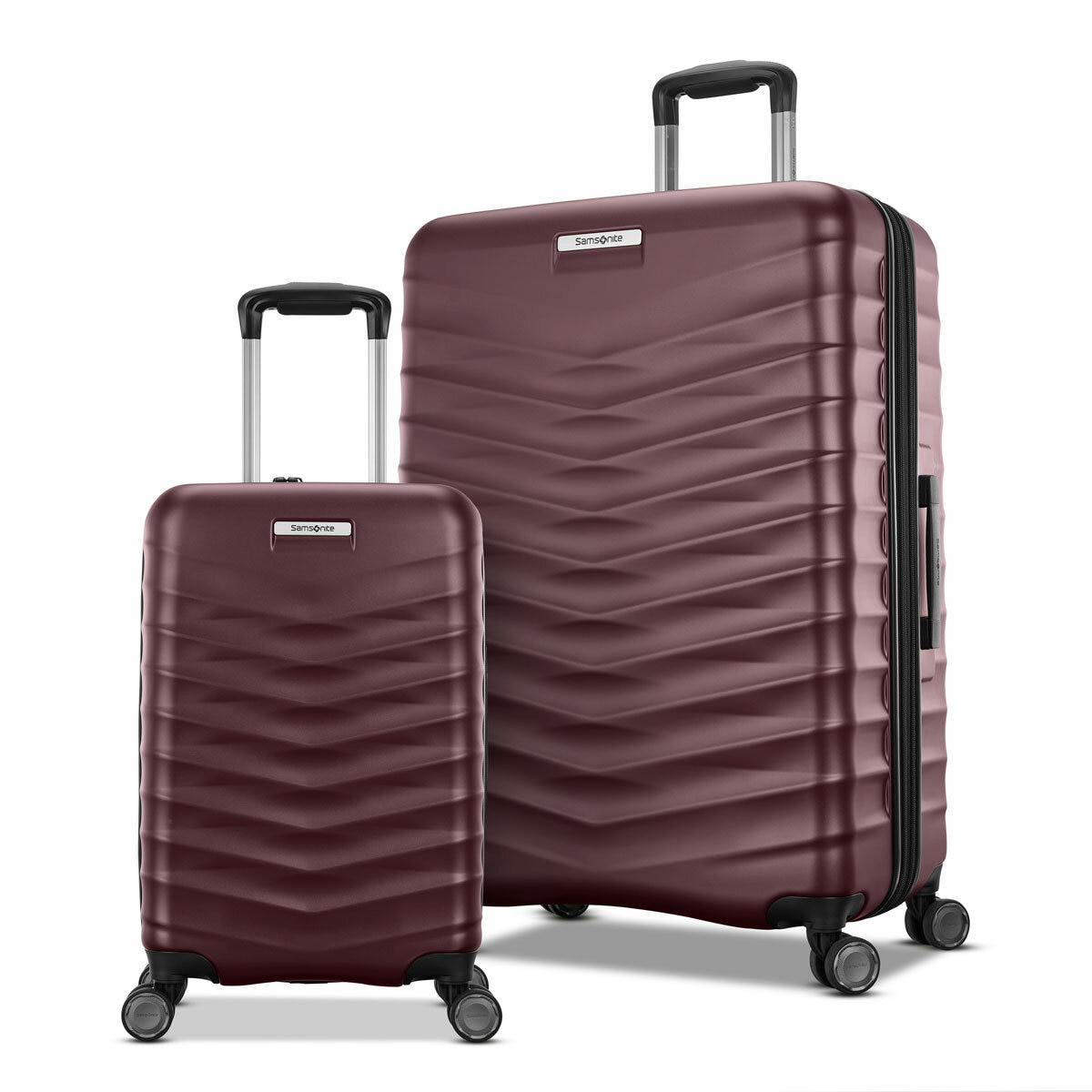 Samsonite Precision DLX 2-piece Hardside Expandable Spinner Luggage Set in Plum Samsonite Precision DLX 2-piece Hardside Expandable Spinner Luggage Set in Plum
