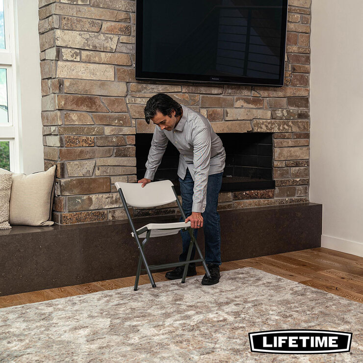 Lifetime Bypass Commercial Grade Folding Chairs, 4 Pack