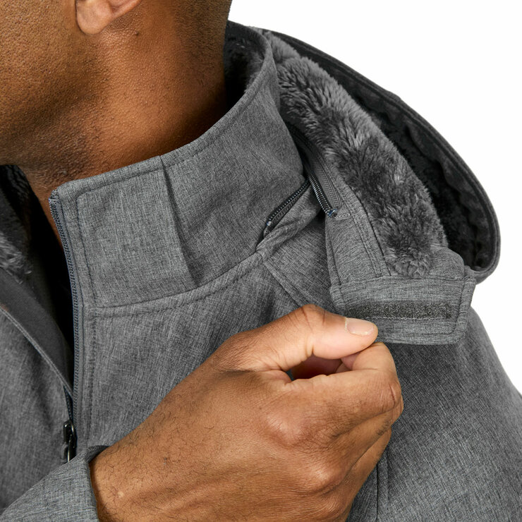 Kirkland Signature Men's Sherpa Lined Softshell Jacket in Grey Kirkland Signature Men's Sherpa Lined Softshell Jacket in Grey