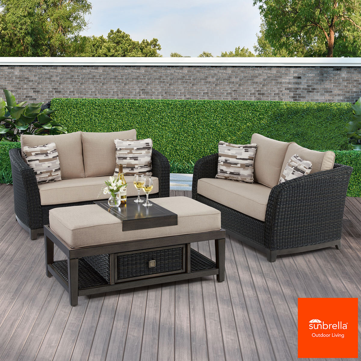 Agio Cameron 3 Piece Deep Seating Patio Set 