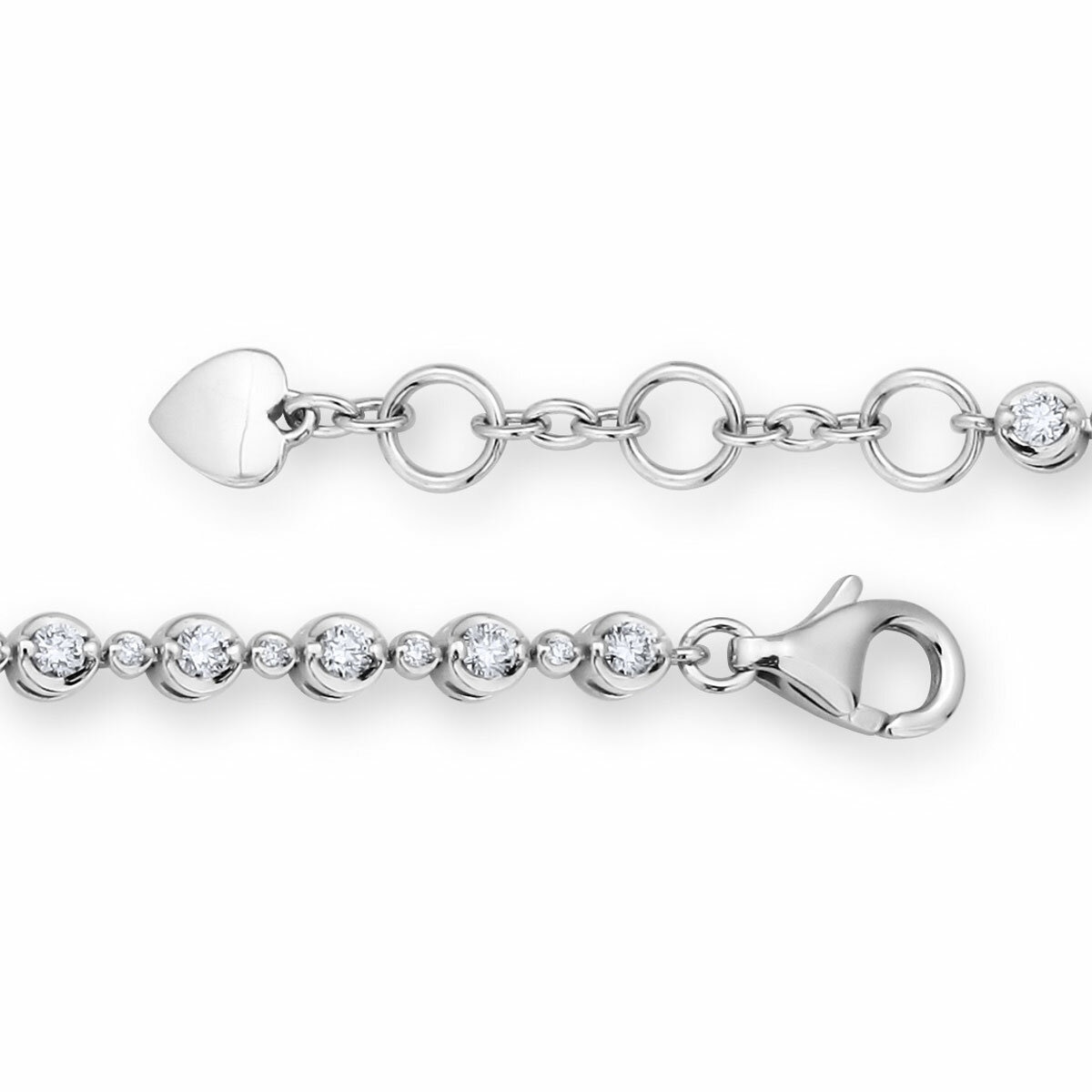 1.50ctw Round Brilliant Cut Diamond Bracelet, 18ct White Gold