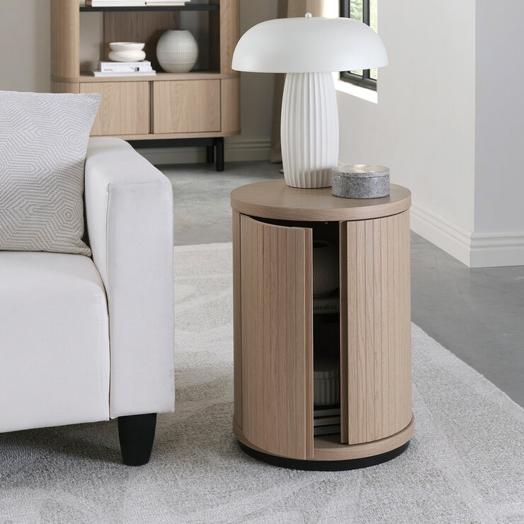 Bentley Designs Vega Scandi Light Oak Side Table Bentley Designs Vega Scandi Light Oak Side Table