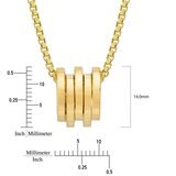 14ct Yellow Gold Rondelle Pendant