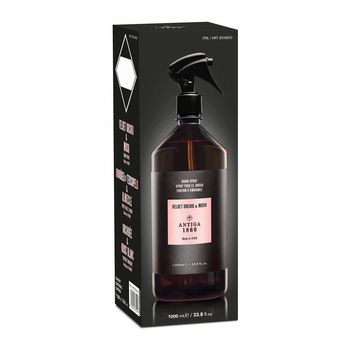 Antiga 1860 Home Textile & Room Spray, 1L - Velvet Orchid & Musk Antiga 1860 Home Textile & Room Spray, 1L - Velvet Orchid & Musk