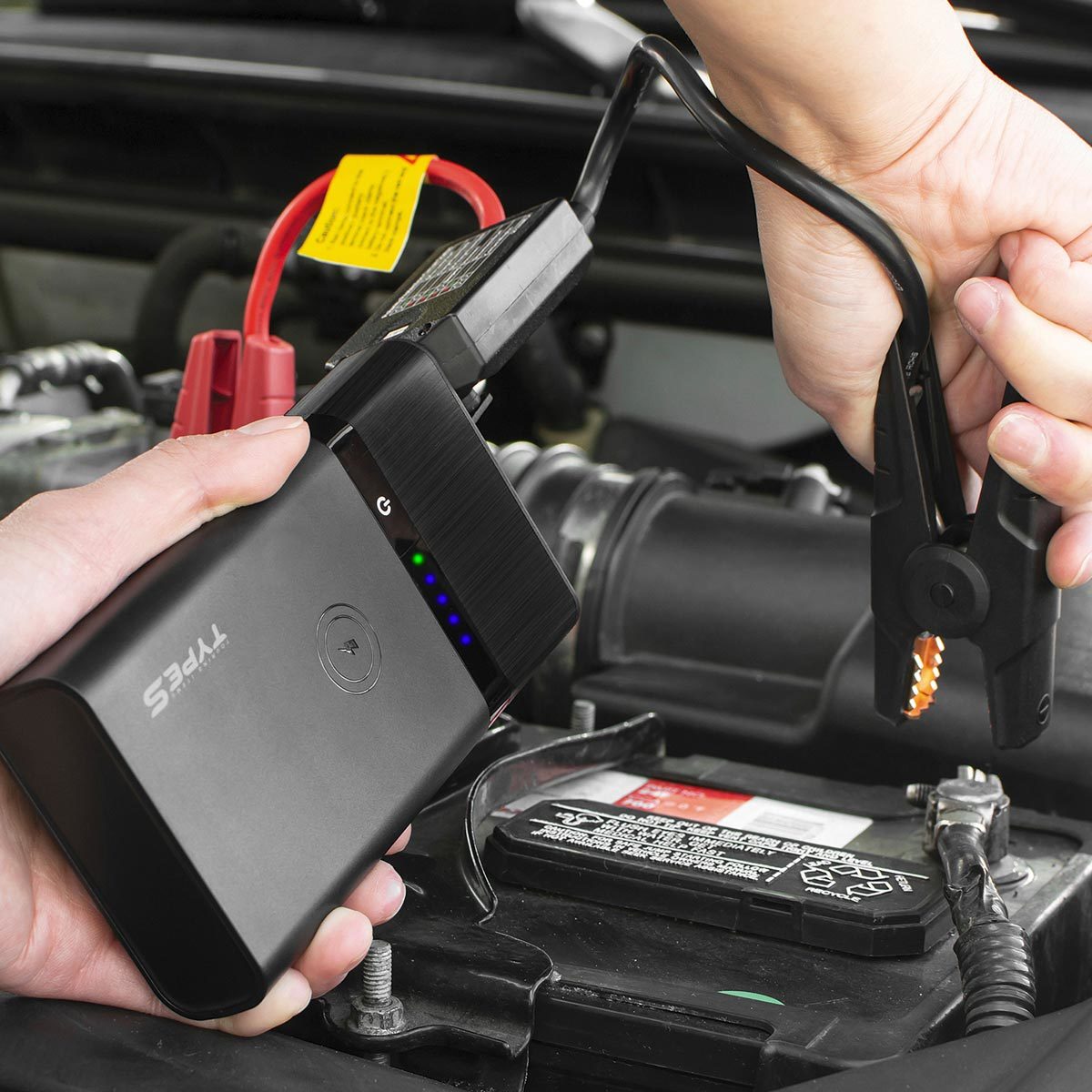 Type S Lithium Jump Starter & Portable Power Bank with Builtin Wireless Charging Costco UK