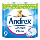 Andrex Classic Clean 9 pack toilet roll