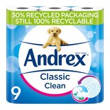 Andrex Classic Clean 9 pack toilet roll