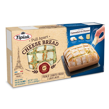 Tipiak Pull Apart Camembert Cheese Bread, 2 x 320g  