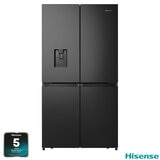 Hisense RQ758N4SWFE, Multi Door Fridge Freezer, E Rated in Black