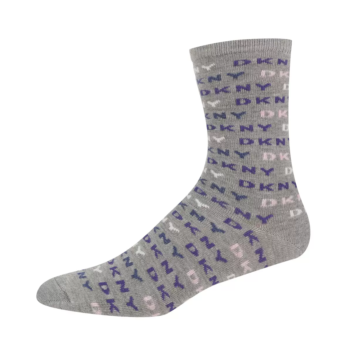 DKNY Women's Patterned Socks, 6 Pack in Blue