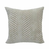 Malini Rada Ivory Velvet Feather Fill Cushion, 56 x 56 cm