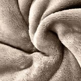 Faux Rabbit Fur Blanket in Taupe, 234 x 249 cm