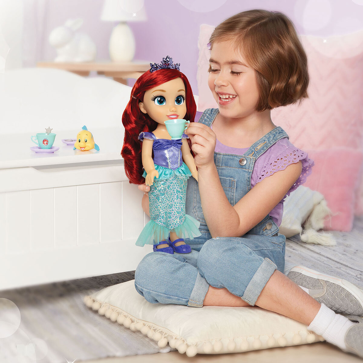 14 Inch (35.5cm) Disney Treat Time with Ariel and Flounde...