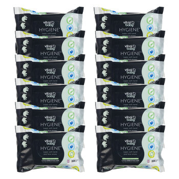 Vital Baby Hygiene Super Soft Fragranced Hand and Face Wipes, 12 x 30 Pack