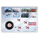 Red Arrows 50p Silver Proof Coin Cover from Royal Mail and The Royal Mint